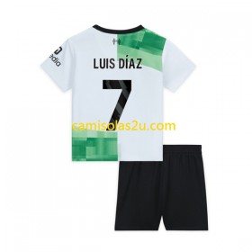 Camisolas de futebol Liverpool Luis Diaz 7 Criança Equipamento Alternativa 2023/24 Manga Curta